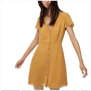 Aritzia WILFRED | Nazaire Dress size 0 in mustard yellow
